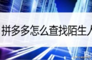 拼多多猜你喜欢在哪里,拼多多怎么查找陌生人