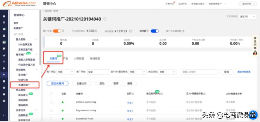 新手卖家如何快速确定店铺主推款,如何合理进行关键词推广